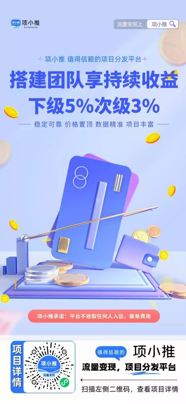 项小推,首码网盘拉新项目寻找团队合作-幽忧帮