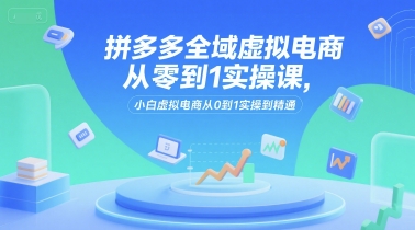 拼多多全域虚拟电商从零到1实操课，小白虚拟电商从0到1实操到精通-幽忧帮