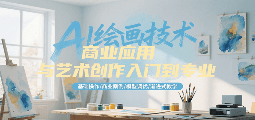 AI绘画技术商业应用与艺术创作入门到专业，基础操作/商业案例/模型调优/渐进式教学-幽忧帮
