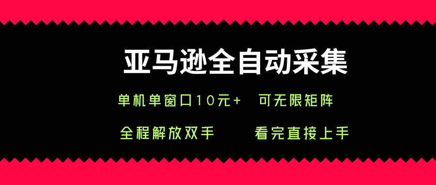 亚马逊全自动采集，单机单窗口一天10+，可无限矩阵去做【揭秘】-幽忧帮