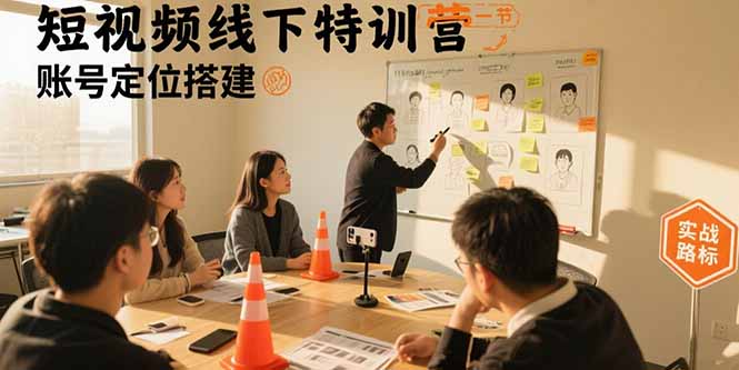 短视频线下特训营：账号定位搭建/口播号拍摄剪辑/直播间流量入口/变现实战-幽忧帮