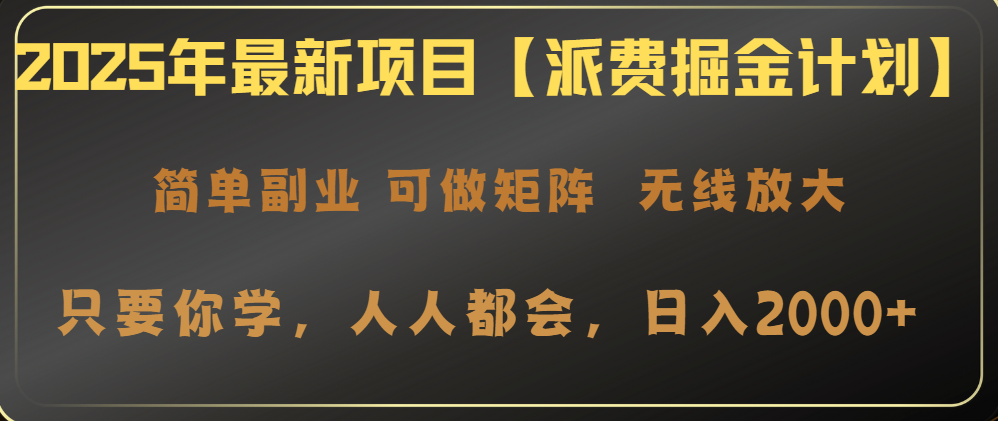 （14518期）2025年最新项目【派费掘金计划】操作简单，日入2000+-忧忧资源网