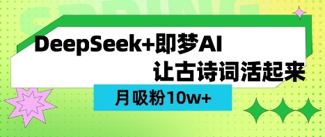 用DeepSeek做AI 古诗词视频，涨粉 10W+(保姆级教程)-忧忧资源网