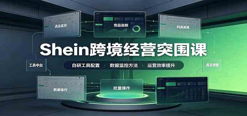 Shein跨境经营突围课:选品测品运营优化,自研工具赋能,破解单量与利润增长困境-幽忧帮