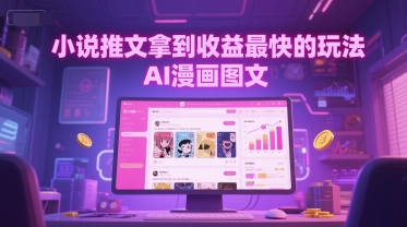 小说推文拿到收益最快的玩法，AI漫画图文-幽忧帮