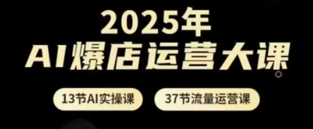 2025年AI爆店运营大课，13节AI实操课+37节流量运营课-忧忧资源网