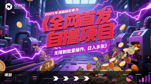 全网首发，2025年最新稳定暴力全自动自撸项目，无限制批量操作，日入多张【揭秘】-幽忧帮