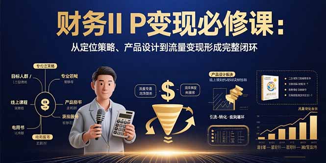 财务IP变现必修课：从定位策略、产品设计到流量变现形成完整闭环-幽忧帮