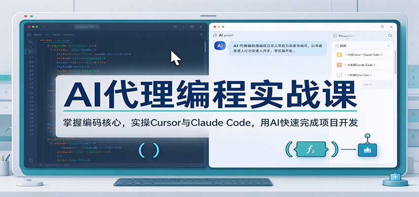 AI代理编程实战课：掌握编码核心，实操Cursor与Claude Code，用AI快速完成项目开发-幽忧帮