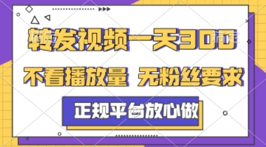 转发视频一天3张+，正规平台放心做，不看播放量，不看粉丝量，一个任务几分钟完成【揭秘】-幽忧帮