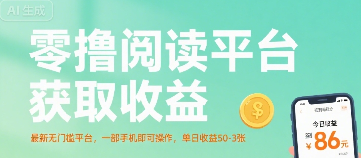 零撸阅读平台获取收益，最新无门槛平台，一部手机即可操作，单日收益50-3张【揭秘】-幽忧帮