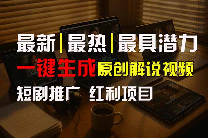 短剧推广新思路，AI一键生成原创解说视频，10分钟产出100条，30天赚了5.5w-幽忧帮