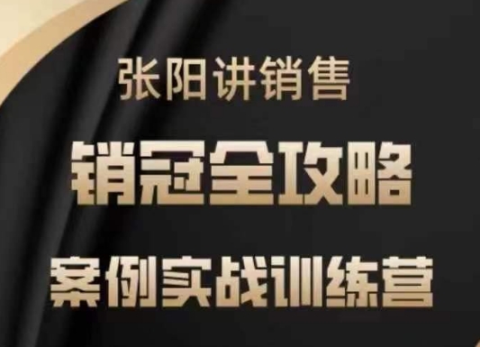 张阳讲销售实战训练营，​案例实战训练，销冠全攻略-忧忧资源网