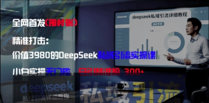 精准打击：价值3980的DeepSeek私域引流实操课，小白实操无门槛，日引精准粉300+-幽忧帮