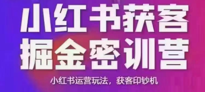小红书获客掘金线下课，录音+ppt照片，小红书运营玩法，获客印钞机-忧忧资源网