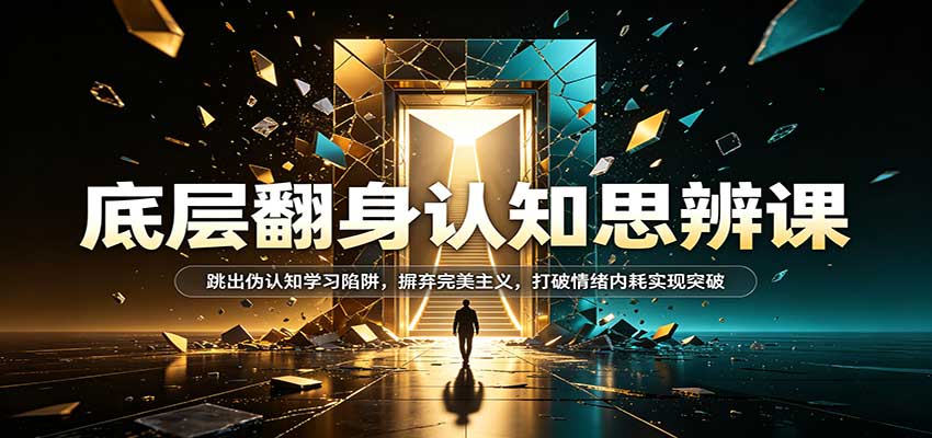底层翻身认知思辨课：跳出伪认知学习陷阱，摒弃完美主义，打破情绪内耗实现突破-幽忧帮