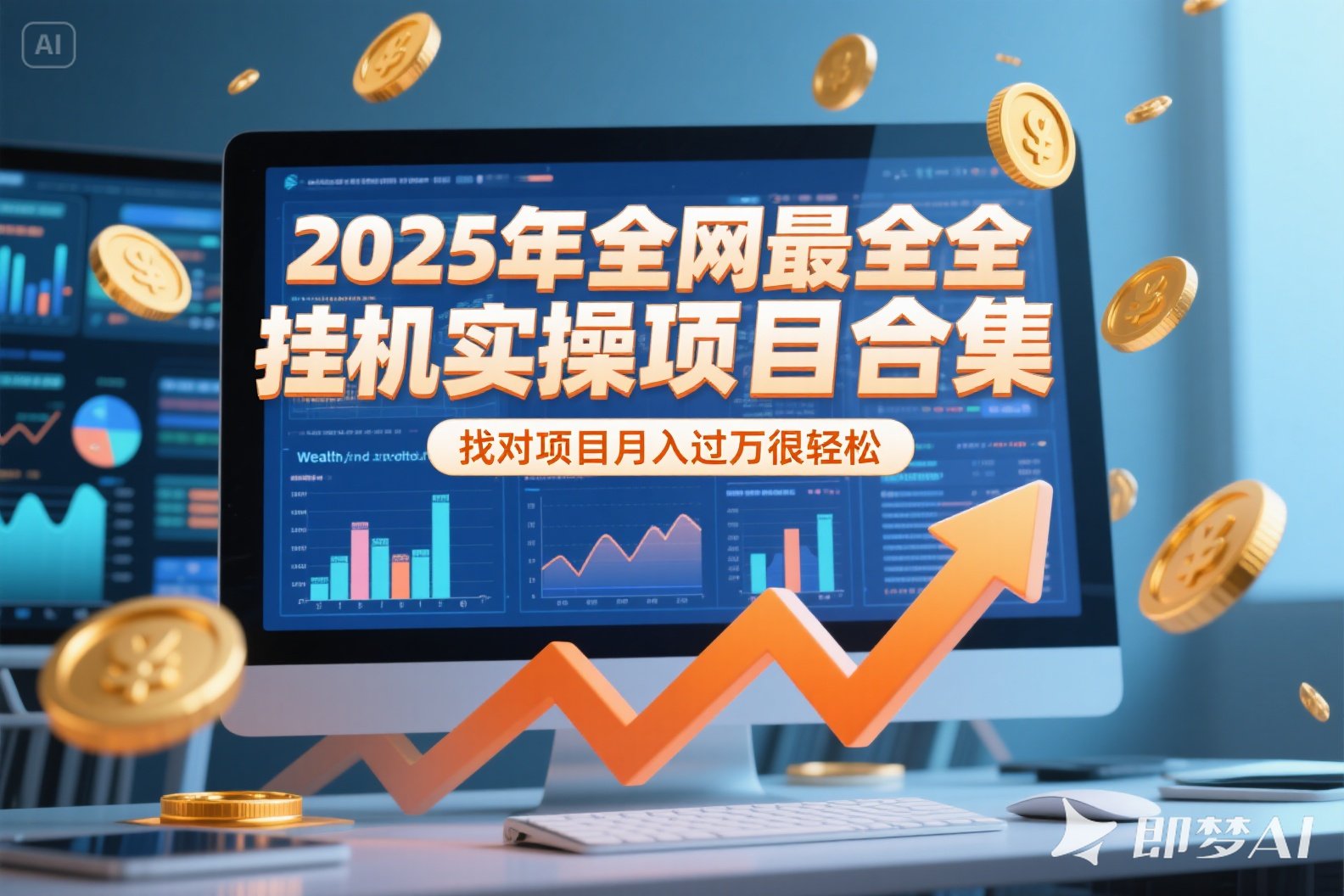 2025年挂机实操项目实操演练，挂机类型，AI直播类型，轻资产创业类型…-幽忧帮