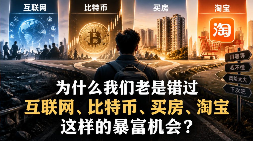 某社群付费文章：为什么我们老是错过互联网、比特币、买房、淘宝这样的暴富机会？-幽忧帮