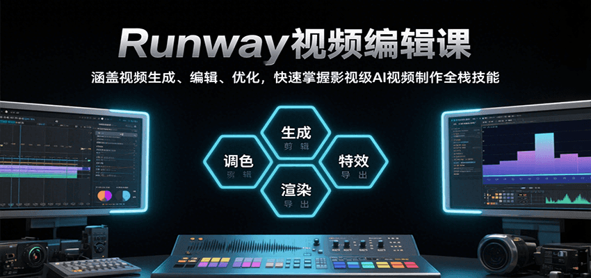 Runway视频编辑课，涵盖视频生成、编辑、优化，快速掌握影视级AI视频制作全栈技能-幽忧帮