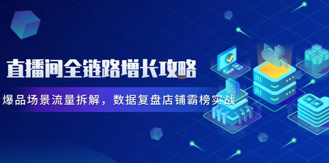 直播间全链路增长攻略，爆品场景流量拆解，数据复盘店铺霸榜实战-忧忧资源网