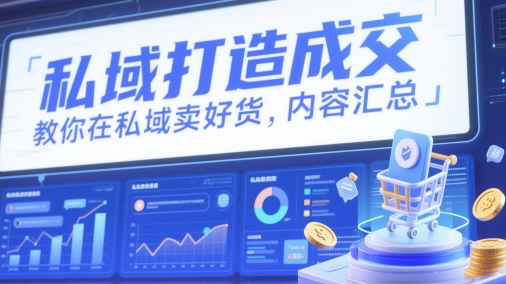 私域打造成交，教你在私域卖好货，内容汇总-忧忧资源网