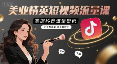 美业精英短视频流量课，掌握抖音流量密码，天天有询单，条条有转化-幽忧帮