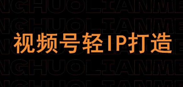 视频号线上课程，视频号轻IP打造-忧忧资源网