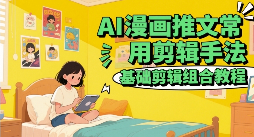 AI漫画推文常用剪辑手法，基础剪辑组合教程-忧忧资源网