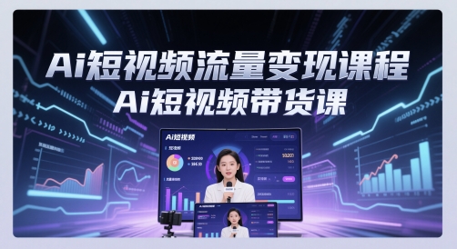 Ai短视频流量变现课程，Ai短视频带货课-幽忧帮