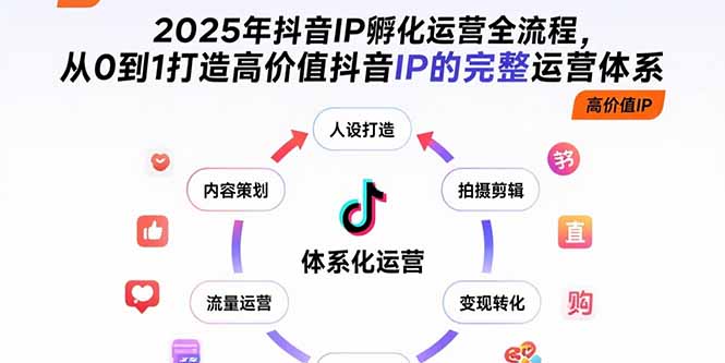 2025年抖音IP孵化运营全流程，从0到1打造高价值抖音IP的完整运营体系-幽忧帮