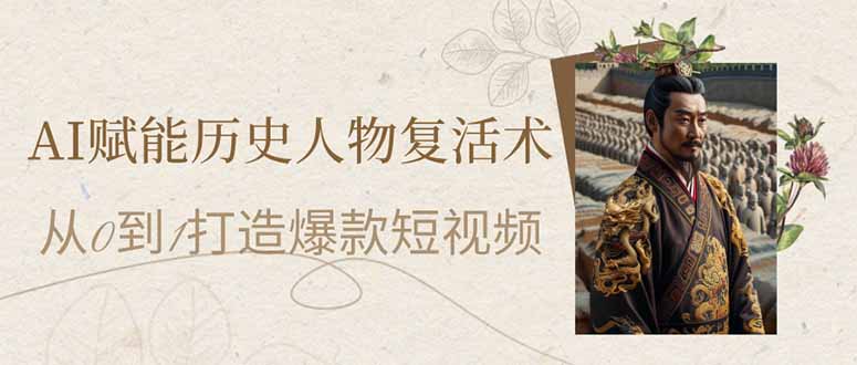 AI赋能历史人物复活术：从0到1打造爆款短视频-忧忧资源网
