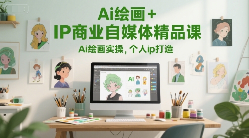 Ai绘画+IP商业自媒体精品课，Ai绘画实操，个人ip打造-幽忧帮