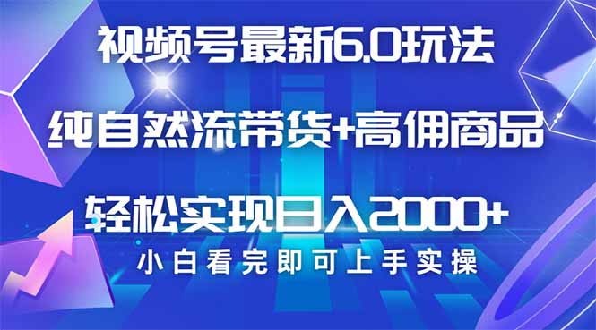 （14454期）视频号带货最新6.0玩法，作品制作简单，当天起号，复制粘贴，轻松矩阵…-忧忧资源网