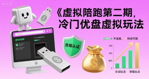 虚拟陪跑第二期，冷门优盘虚拟玩法，不违规，利润可观-幽忧帮
