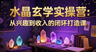 水晶玄学实操营：从兴趣到收入的闭环打造课-幽忧帮
