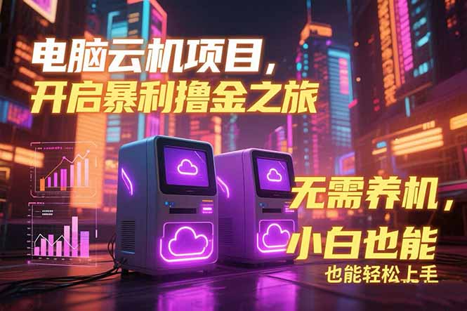 电脑云机项目 暴力撸金玩法，不需要养机 配置没有要求 单机100个窗口一…-幽忧帮