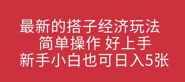 最新的搭子经济玩法，简单操作，好上手，新手小白也可日入几张-忧忧资源网