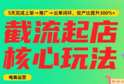 淘宝截流快速起店玩法，掌握暴力快速起店的流程-幽忧帮