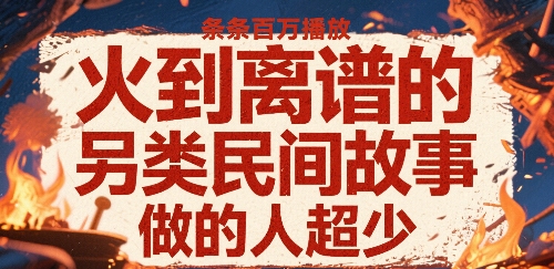火到离谱的另类民间故事，条条百W播放，做的人超少-幽忧帮