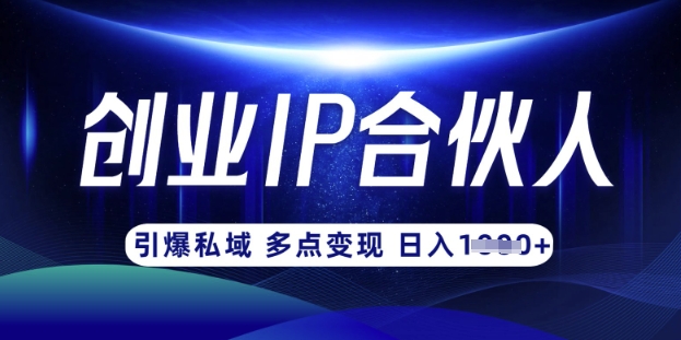 云帆·创业ip合伙人打造3.0，从0到1教你做网创，实现月入过W-忧忧资源网