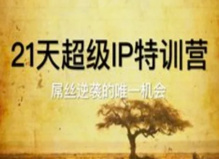 21天超级IP特训营，屌丝逆袭的唯一机会-忧忧资源网