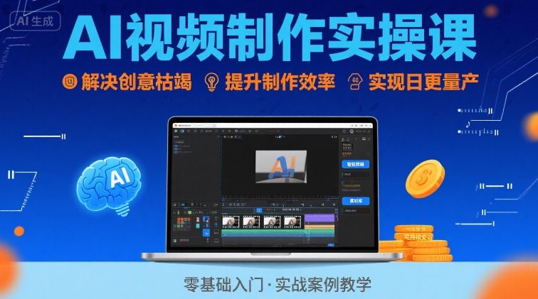 Ai视频制作实操课，解决创意枯竭、效率低下痛点，实现日更量产可持续变现-幽忧帮