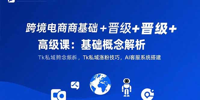 跨境电商基础+晋级+高级课：基础概念解析,Tk私域涨粉技巧,AI客服系统搭建-幽忧帮