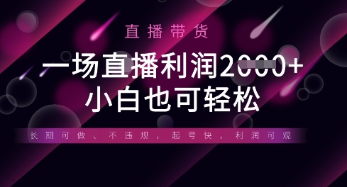 半无人直播带货，一场利润数张，适合所有平台玩法，小白也可轻松-忧忧资源网