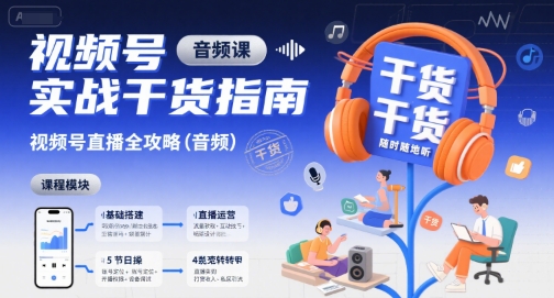 视频号实战干货指南，视频号直播全攻略(音频)-幽忧帮