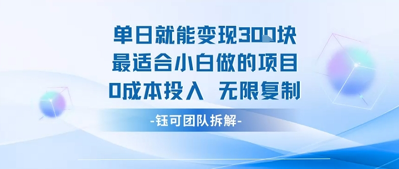 单日就能变现3张最适合小白做的项目0成本投入 无限复制-幽忧帮