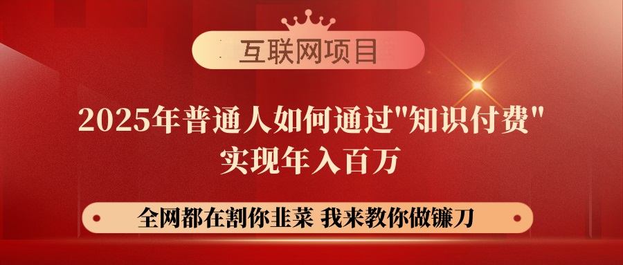 （14466期）【网创项目终点站-镰刀训练营超级IP合伙人】25年普通人如何通过“知识…-忧忧资源网