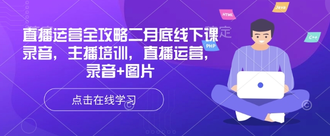 直播运营全攻略二月底线下课录音，主播培训，直播运营，录音+图片-忧忧资源网