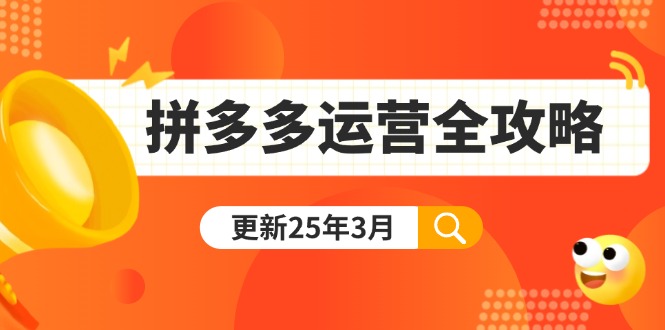 （14184期）拼多多运营全攻略：从0到日销千单,爆款内功+付费推广+黑科技(更新25年3月)-忧忧资源网