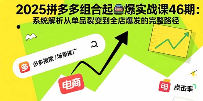2025拼多多组合起爆实战课46期：系统解析从单品裂变到全店爆发的完整路径-幽忧帮